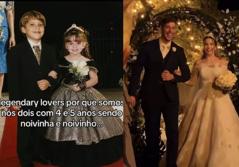 Casal que foi daminha e pajem aos 4 e 5 anos se casa 20 anos depois em MG